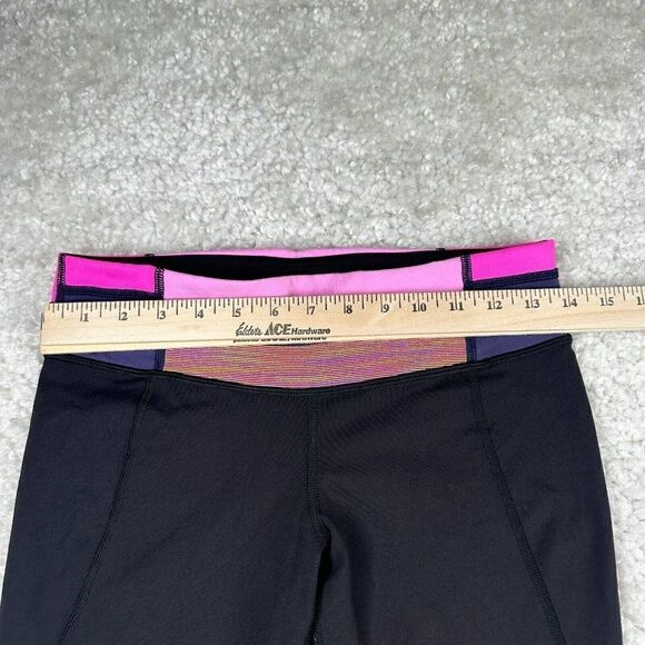 Lululemon Gather & Grow Crop Black Pink Trim - Picture 9 of 14